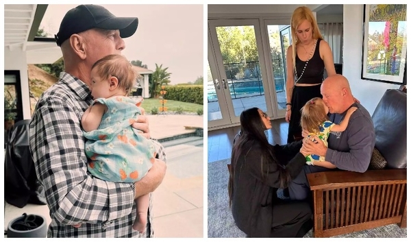 Деми Мур показала редкие фото Брюса Уиллиса с их единственной внучкой