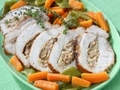 Рулет мясной с овощами