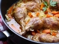 Нежная курочка в белом вине