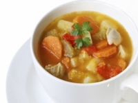 Овощной суп с куриным филе