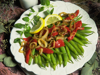 Спаржевая фасоль с перцем