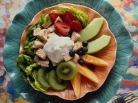 Мясо с фруктами