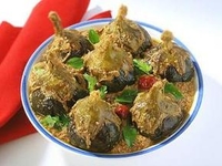 Баклажаны по-индийски (байган симла мирч таркари)