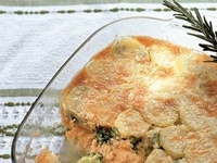 Жареный картофель с лососем