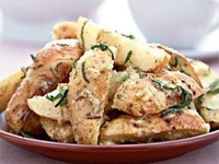 Запеченный картофель с молодым чесноком и мятой