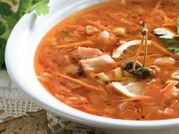 Солянка с осетриной