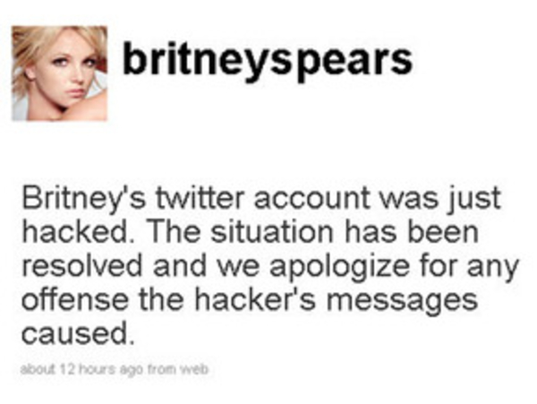У Бритни Спирс взломали аккаунты на Twitter и MySpace