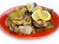 Куриная печень с лимоном