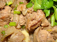 Куриная печень в сметане