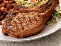 Свинина на кости с овощами