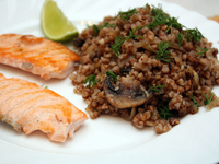 Гречневая каша с шампиньонами