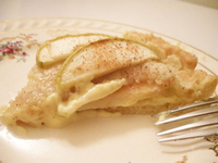 Яблочный пирог с ванильным кремом