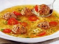 Рисовый суп с фрикадельками