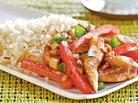 Курица с красным перцем