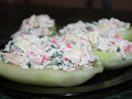 Огурцы с крабовой начинкой