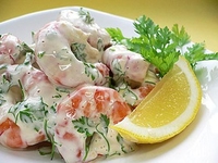 Салат с креветками