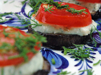 Баклажанные башенки