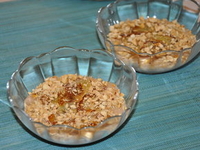 Банановое пюре с медом и фундуком