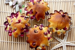 Сметанные кексы с клюквой