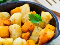 Жареный картофель с тыквой