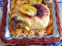 Запеченная курица с лимоном