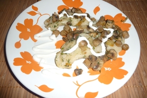 Вареники с картофелем и шампиньонами