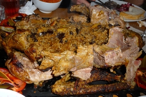 Гусь на вертеле