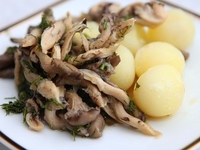 Вешенки с укропом