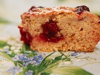 Постный кекс с вишней