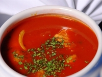 Томатный суп с рыбой