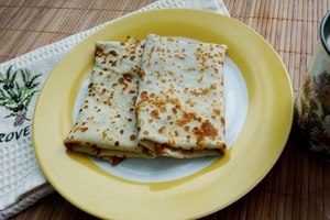 Как приготовить блины с бананом и шоколадом