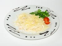 Спагетти с креветочно-чесночным соусом