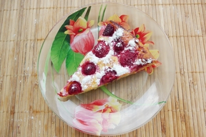 Творожник с малиной