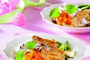 Мясо со сладким соусом