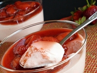 Панна котта из клубники