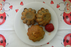 Клубнично-банановые маффины