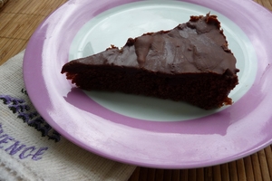 Шоколадный пирог с глазурью