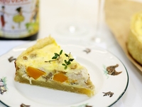 Киш с курицей, тыквой и каштанами