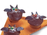 Кексы Летучие мыши на Хэллоуин