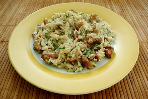 Готовим ризотто с лисичками и укропом