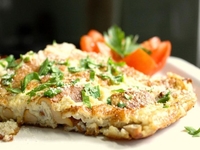 Фриттата с грибами и зеленью