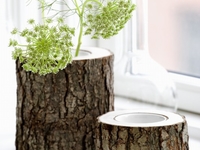 Декор твоего дома: Вазы из дерева и бетона