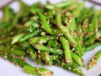 Стручковая фасоль в кунжуте