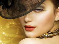 Новогодний макияж в золотых тонах