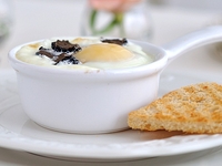 Завтрак выходного дня: Яичница с грибами в духовке