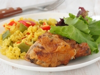 Рис с курицей и овощами