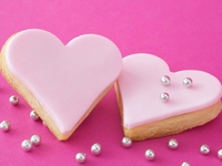 Печенье в форме сердечек на День святого Валентина