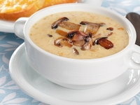 Сырный суп с шампиньонами и фаршем