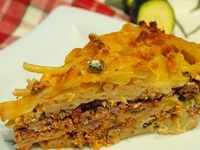 Макаронная запеканка с мясом