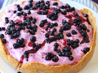 Творожный торт с черникой